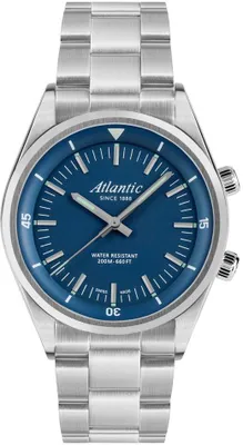 Image de Montre pour homme ATLANTIC 73375.41.51 classique étanche, bleu marine.