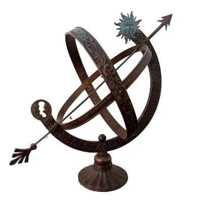 Produktbild von Schöne Sonnenuhr 'Sonne', für den Garten zur Dekoration, aus Bronze Patiniert Frostfest Witterungsbeständig, Sonnenuhr zur Gartengestaltung BOGA-0471