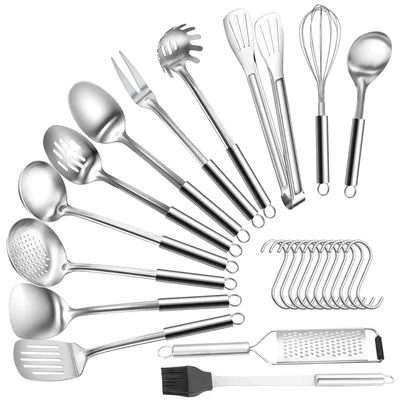Edelstahl Kochgeschirr Set, 26-teilig, spülmaschinengeeignet