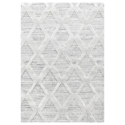 Produktbild von Hochflor Teppich PISA Grau 60 x 110 cm