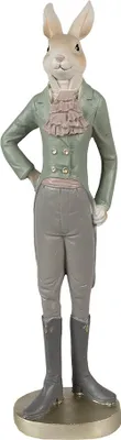 Produktbild von Clayre & Eef Figur Kaninchen 20 cm Beige Grün Polyresin