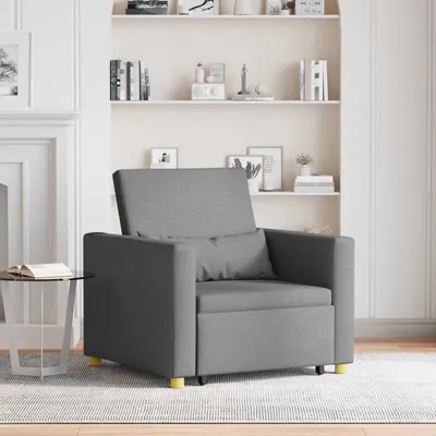 Immagine prodotto di vidaXL Divano letto estraibile singolo grigio scuro 90 x 165 x 87 cm