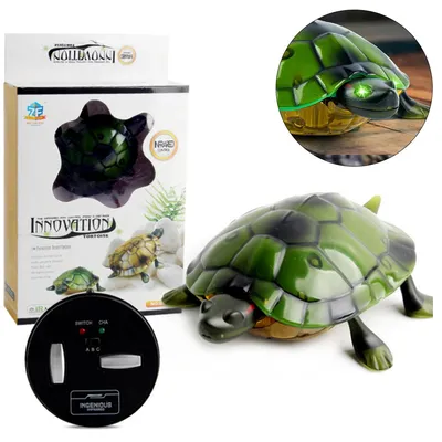 Produktbild von Ferngesteuertes Spielzeug, RC-Schildkröte mit Infrarot-Fernbedienung – realistische, künstliche Schildkrötenfigur – ideales Geburtstagsgeschenk