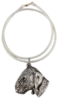 Produktbild von Bedlington Terrier, Rothbury Terrier - Hundehalsband, einzigartiger Schmuck für den Hundefan, einzigartiger Kreuzotter-Anhänger der Marke Art-Dog