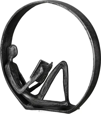 Produktbild von Casablanca by Gilde Dekofigur Design-Skulptur Novel antik silber H. 18 cm,84118