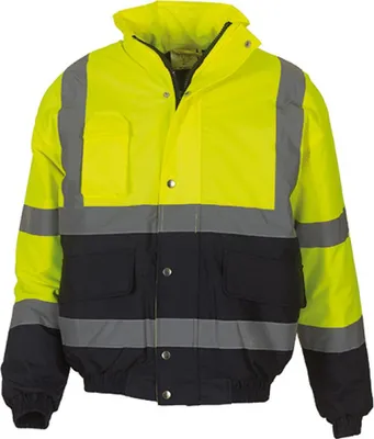 Produktbild von YOKO HVP218 | High Visibility Two-Tone Jacke | EN ISO 471:2013 Klasse 3 - Farbe: Hi-Vis Yellow/Navy - Größe: L