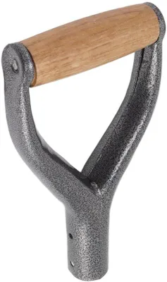 Imagen del producto de Allecto - Mango en forma de Y - Diseño ergonómico - 31 cm (12,22 pulgadas) - Mango de pala de repuesto - Adecuado para cavar en jardines - Plateado