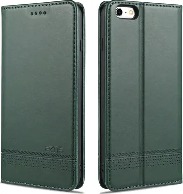 Immagine prodotto di custodia iPhone 6s, portafoglio con chiusura magnetica e supporto, custodia in pelle per iPhone 6 / 6s verde