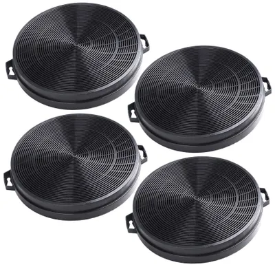 4er-Pack Aktivkohlefilter 210 mm für Dunstabzugshauben