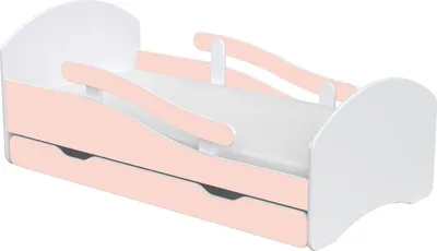Immagine prodotto di Lettino LEO 180x80 bianco e rosa