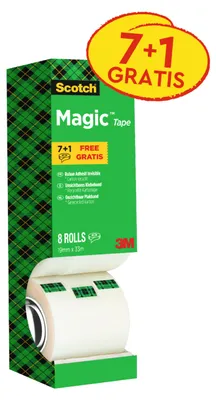 Produktbild von Scotch & Post-it Büro-Set: Magic Tape 8 Rollen, Abroller, Haftnotizen 6 Blöcke