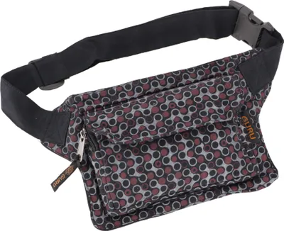 Produktbild von Bedruckte Stoff Sidebag & Gürteltasche, Farbenfrohe Bauchtasche, Hüfttasche - Schwarz, Uni - Erwachsene, Baumwolle, 15*20*4 cm, Festival- Bauchtasche Hippie