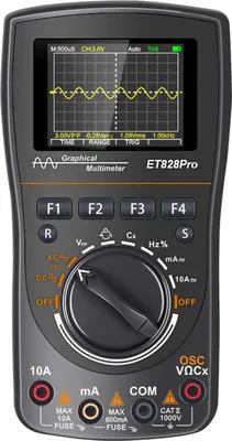 Produktbild von ET828Pro Inteligentny graficzny oscyloskop cyfrowy Multimetr 2 w 1 z kolorowym ekranem 2,4 cala Pasmo przenoszenia 10 MHz Częstotliwość próbkowania 50 Msps do majsterkowania i testów elektronicznych