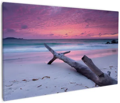 Produktbild von Wallario Premium Leinwandbild Abendhimmel bei Sonnenuntergang in Größe 60 x 90 cm