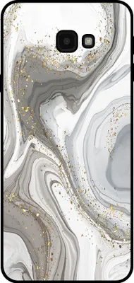 Produktbild von Smartphonica Handytasche passend für Samsung Galaxy J4 Plus mit Marmordruck - TPU Rückseitenschutzhülle Marmordesign - Silber