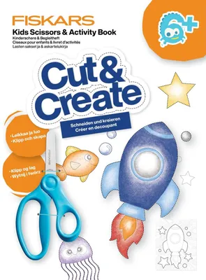 Produktbild von Fiskars Kinderschere und Bastelbuch mit Tipps & Tricks, Ab 6 Jahren