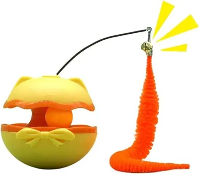 Produktbild von Automatisches Katzenspielzeug - Interaktiver Teaser - Katzenunterhaltung - Selbstspieldesign - 10 x 10 x 9,5 cm
