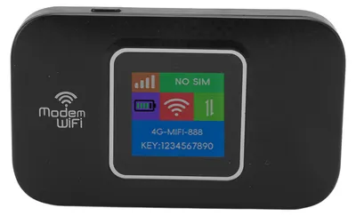 Obrázok produktu pre Prenosný router so slotom na SIM kartu – čierny, spoľahlivý bezdrôtový mobilný hotspot s podporou 4G pre 8 až 10 používateľov