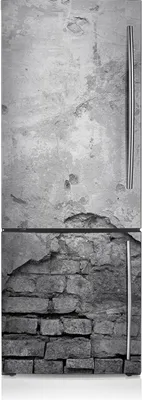Produktbild von Kühlschrank Aufkleber Kühlschrankmagnete Dekoration Kühlschrankfolie 60x180 cm - Alte Mauer