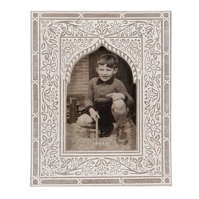 Immagine prodotto di Cornice Clayre & Eef 10x15 cm Legno bianco marrone