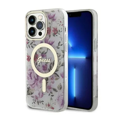 Image de Guess Guhmp14Xhcfwst Iphone 14 Pro Max6.7 Transparent Hardcase Flower Magsafe