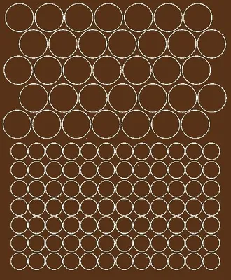 Image de Autocollants pour casque de vélo, autocollants pour jantes, 119 pièces, brun mat