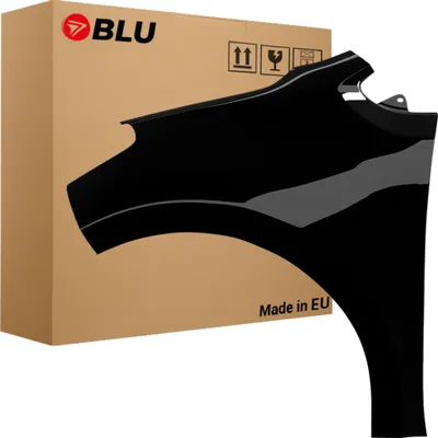 Immagine prodotto di BLU Parafango compatibile con VW Volkswagen UP! LC9X Sinistra Schwarz TiefSchwarz | 2016- | Anteriore | Verniciato | Pronto per il montaggio | Acciaio