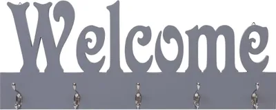 Obrázok produktu pre vidaXL Nástenný vešiak WELCOME Grey 74 x 29,5 cm
