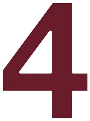 Produktbild von Hausnummer ''4'' Rot