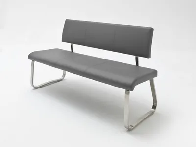 Produktbild von Arco,Bank, 175cm breit, Edelstahlgestell, Polyurethangrau