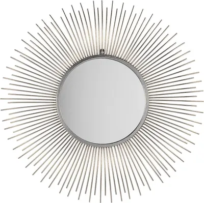 Produktbild von BELIANI Wandspiegel Silber ø 80 cm Rund Mandala Glamour Modern