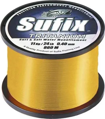 Image de Ligne monofilament Sufix Tritanium 1/4 Lbs 325 M jaune 0.650 mm jaune 0.650 mm