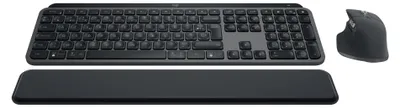 Produktbild von Logitech Master MX Keys S Combo, Kabellos, Bluetooth, Scherenschalter, AZERTY, LED, Graphit