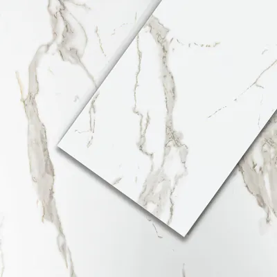 Obrázek produktu pro Samolepicí PVC podlahová krytina, efekt betonu, barva bílá, rozměry 60,96 x 30,48 cm, celková plocha 2,23 m²