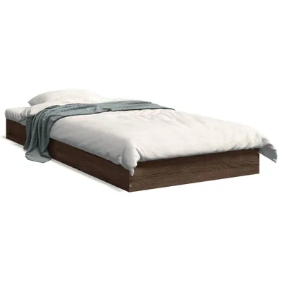 Obrázok produktu pre vidaXL Rám postele bez matraca Hnedý dub 75x190 cm Materiál na báze dreva