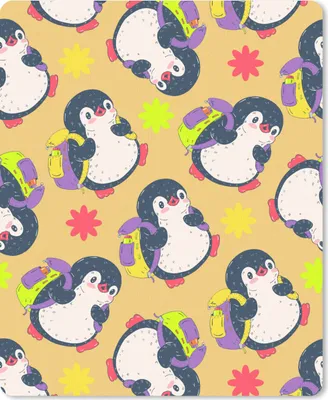 Produktbild von MuchoWow® Mauspad Mousepad Rucksack - Pinguin - Schnittmuster 19x23 cm - Mousepads - Maus Mat - Pad - Mausunterlage - Mauspads - Spielen