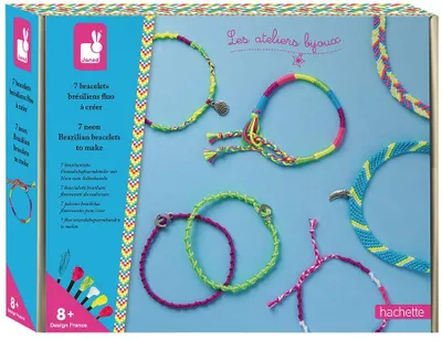 Produktbild von Janod Bastelset Neon Armbänder machen - Kreativer Schmuck für Kinder