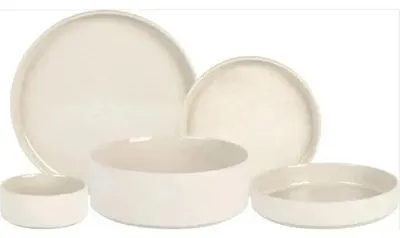 Produktbild von Steinzeug-Serviesset 25-teilig für 6 Personen in Beige, 28 x 2,2 cm