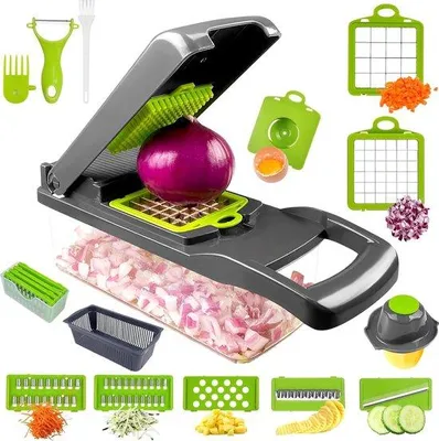Productafbeelding van Famanu groentesnijder met verschillende messen - mandoline - uienhakker