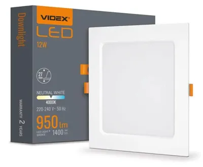 Immagine prodotto di Faretto, bianco, 12 W, apparecchio da incasso, Videx | DLBS-124