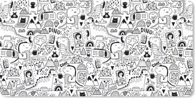 Produktbild von MuchoWow® Mauspad Mousepad Muster - Dinosaurier - Telefon 60x30 cm - Mousepads - Maus Mat - Pad - Mausunterlage - Nachhaltig