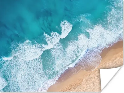 Produktbild von MuchoWow® Poster Strand - Wasser - Meer 80x60 cm - Kunst für zu Hause