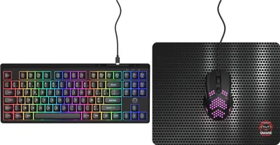 Obrázok produktu pre Qware Gaming Set - RGB klávesnica, ergonomická myš a podložka pod myš pre herné nastavenie