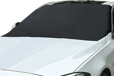 Produktbild von Simpeak Frontscheibenabdeckung Auto, Scheibenabdeckung Abdeckung mit Magnet, für Sommer/Winter Sonnenschutz Schutz Front Sonnenschutz Windschutzscheibe Faltbare - Schwarz