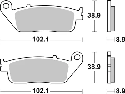 Produktbild von sbs Bremsbeläge Satz Hinten für HONDA MOTORCYCLES FJS 184MS