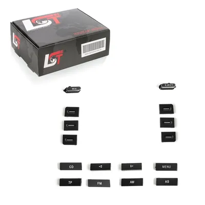 Produktbild von CD Radio Tasten Knöpfe Set Abdeckung 16 teilig schwarz für VW RCD300