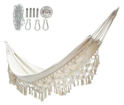 Obrázek produktu pro Boho styl, dvojitá houpací síť pro použití v interiéru i exteriéru