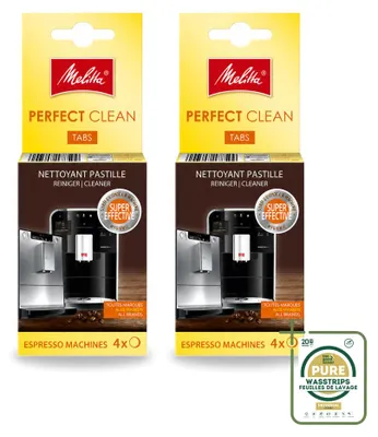 Produktbild von 2 x Melitta Perfect Clean Reinigungstabletten für Kaffeevollautomaten - Vorratspackung - 2 Stücke