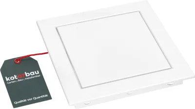 Produktbild von KOTARBAU® Revisionstür Revisionsklappe 15x15 cm zum Lackieren Schnappverschluss Revitür  Inspektionstür Zugangstür Wartungsklappe Serviceklappe Trockenbau Reinigungsklappe Kunststoff Weiß