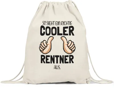 Produktbild von So Sieht Ein Cooler Rentner Aus Turnbeutel Gymsack Geschenkidee Ruhestand Pension Rente